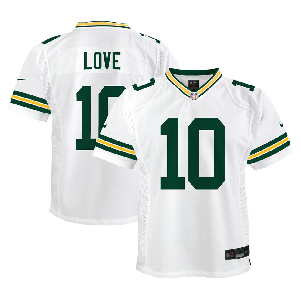 Jordan Love Green Bay Packers Youth Game Jersey White - Nike