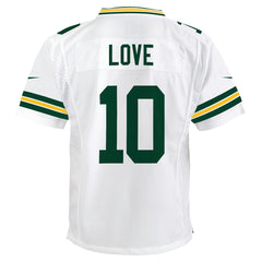 Jordan Love Green Bay Packers Youth Game Jersey White - Nike