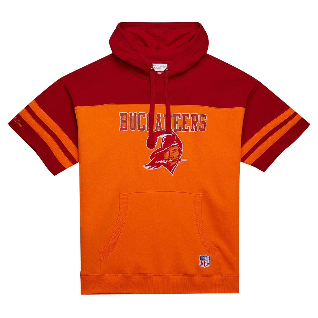 Tampa Bay Buccaneers Off Field Vintage Logo Short Sleeve Pullover Hoodie Orange - Mitchell & Ness