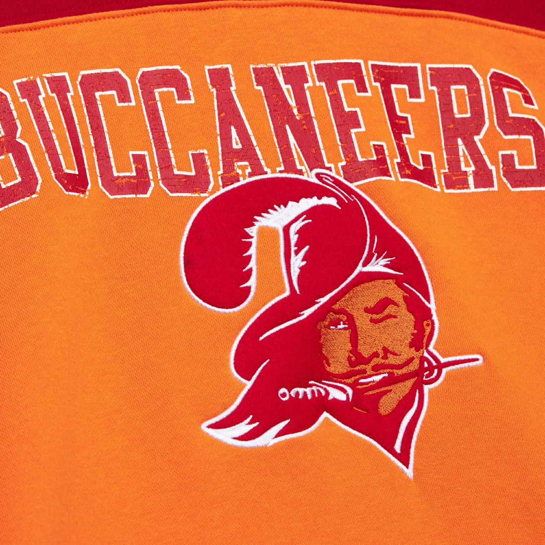 Tampa Bay Buccaneers Off Field Vintage Logo Short Sleeve Pullover Hoodie Orange - Mitchell & Ness