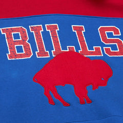 Buffalo Bills Off Field Vintage Logo Short Sleeve Pullover Hoodie Royal - Mitchell & Ness