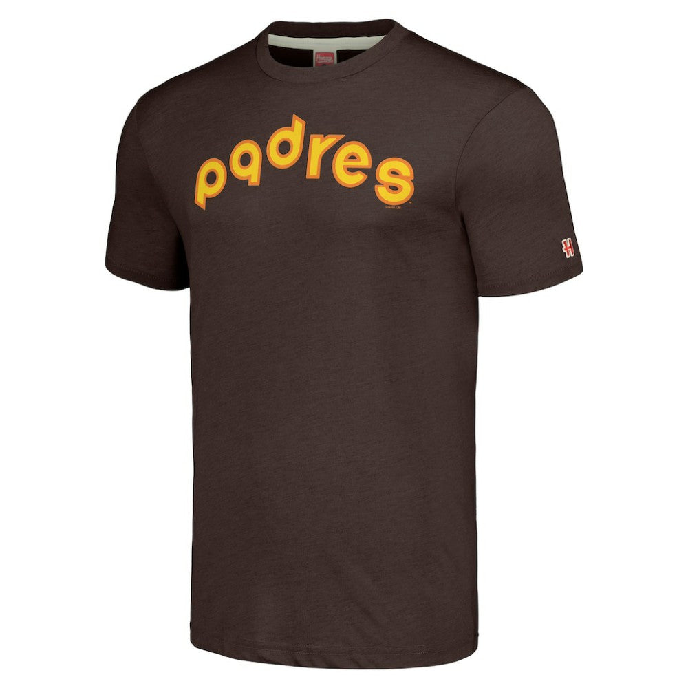 San Diego Padres Homage Cooperstown Collection Hand-Drawn Logo Tri-Blend T-Shirt On Sale