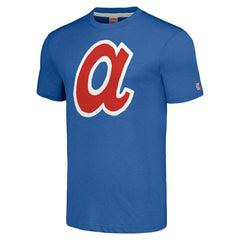 Atlanta Braves Homage Cooperstown Collection Hand-Drawn Logo Tri-Blend T-Shirt On Sale