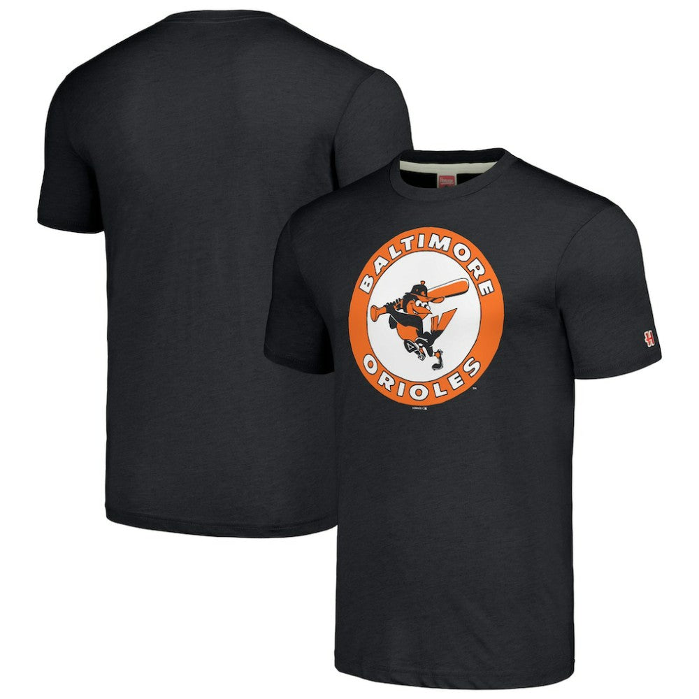 Baltimore Orioles Homage Cooperstown Collection Hand-Drawn Logo Tri-Blend T-Shirt for sale