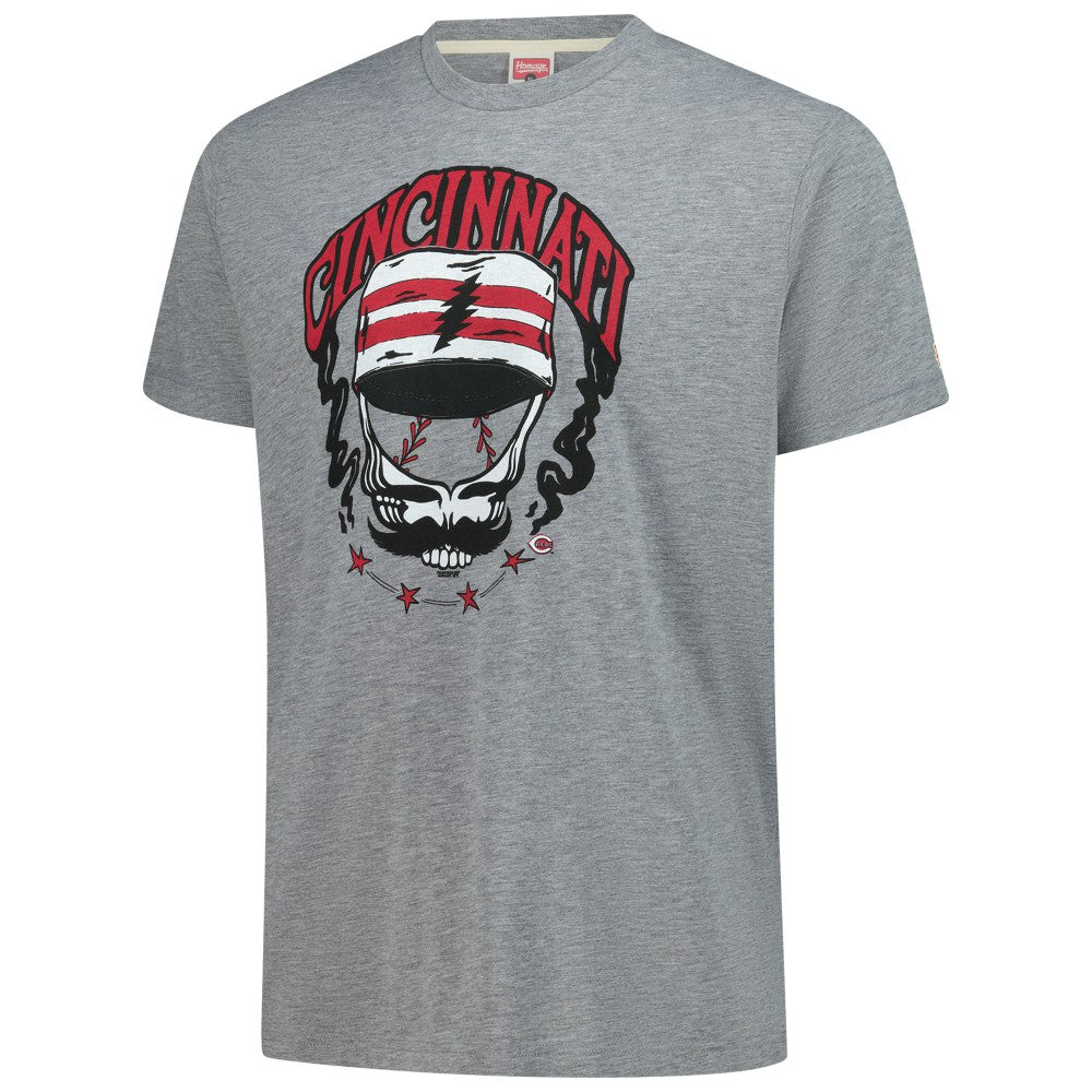 Cincinnati Reds Homage Grateful Dead Tri-Blend T-Shirt Lifestyle