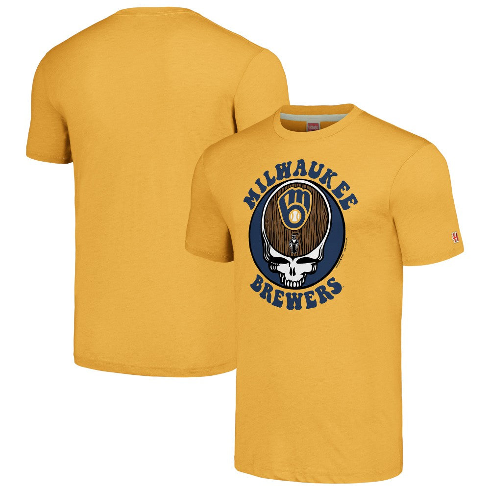Milwaukee Brewers Homage Grateful Dead Tri-Blend T-Shirt Sale