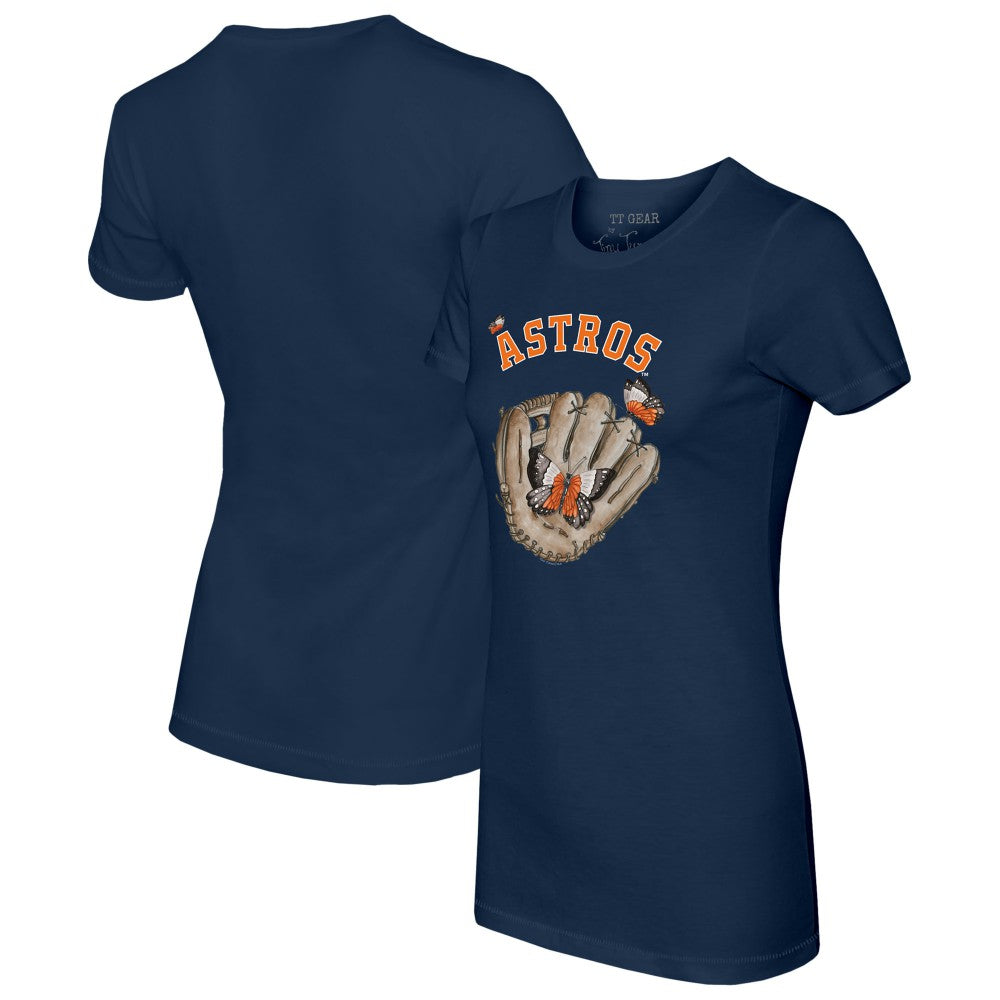 Houston Astros Tiny Turnip Women's Butterfly Glove T-Shirt Sale