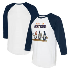 Houston Astros Tiny Turnip Unisex Gnomes 3/4-Sleeve Raglan T-Shirt Lifestyle