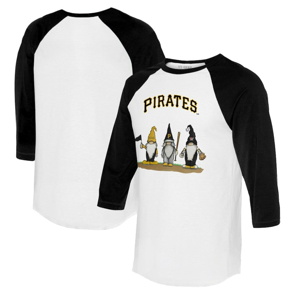 Pittsburgh Pirates Tiny Turnip Unisex Gnomes 3/4-Sleeve Raglan T-Shirt Clearance