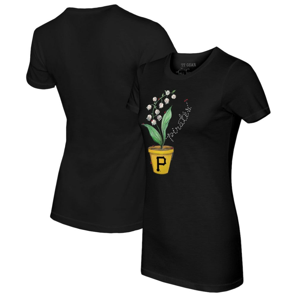 Pittsburgh Pirates Tiny Turnip Women's Lilies and Ladybugs T-Shirt for sale