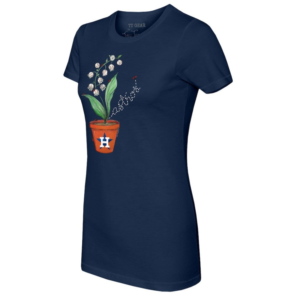 Houston Astros Tiny Turnip Women's Lilies and Ladybugs T-Shirt Sale