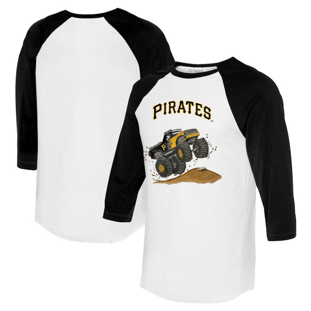 Pittsburgh Pirates Tiny Turnip Unisex Monster Truck 3/4-Sleeve Raglan T-Shirt On Sale