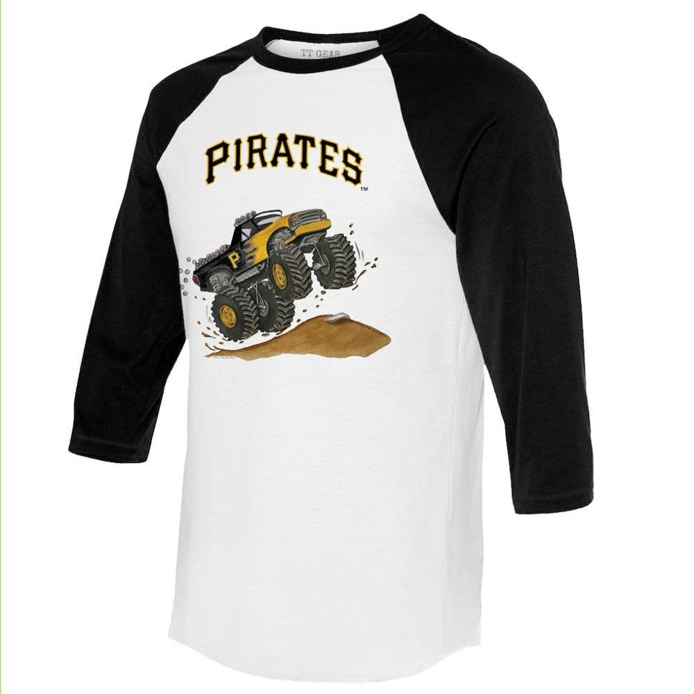 Pittsburgh Pirates Tiny Turnip Unisex Monster Truck 3/4-Sleeve Raglan T-Shirt On Sale