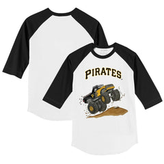 Pittsburgh Pirates Tiny Turnip Youth Monster Truck 3/4-Sleeve Raglan T-Shirt discount
