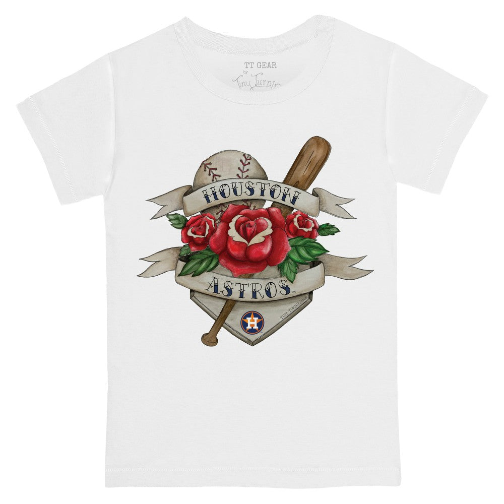 Houston Astros Tiny Turnip Youth American Traditional Rose T-Shirt Lifestyle