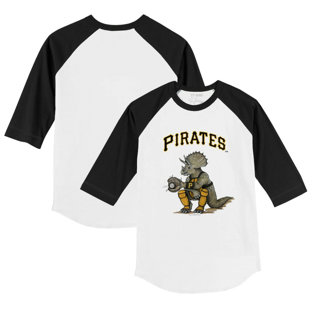 Pittsburgh Pirates Tiny Turnip Youth Triceratops 3/4-Sleeve Raglan T-Shirt Clearance