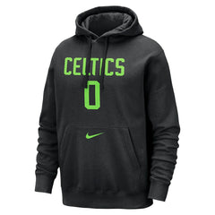 Nike - Jayson Tatum Boston Celtics 2024/25 City Edition Name & Number Pullover Hoodie - Black
