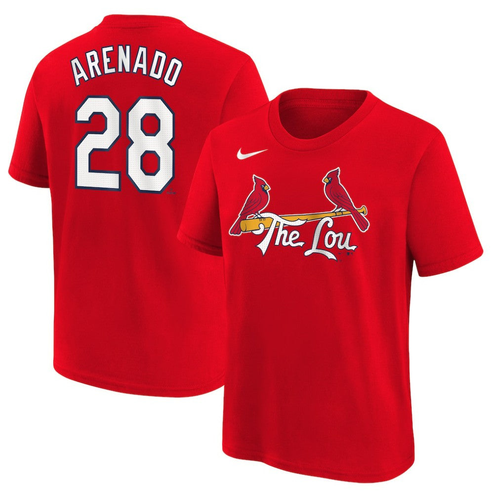 Nolan Arenado St. Louis Cardinals Nike Youth 2024 City Connect Name & Number T-Shirt On Sale