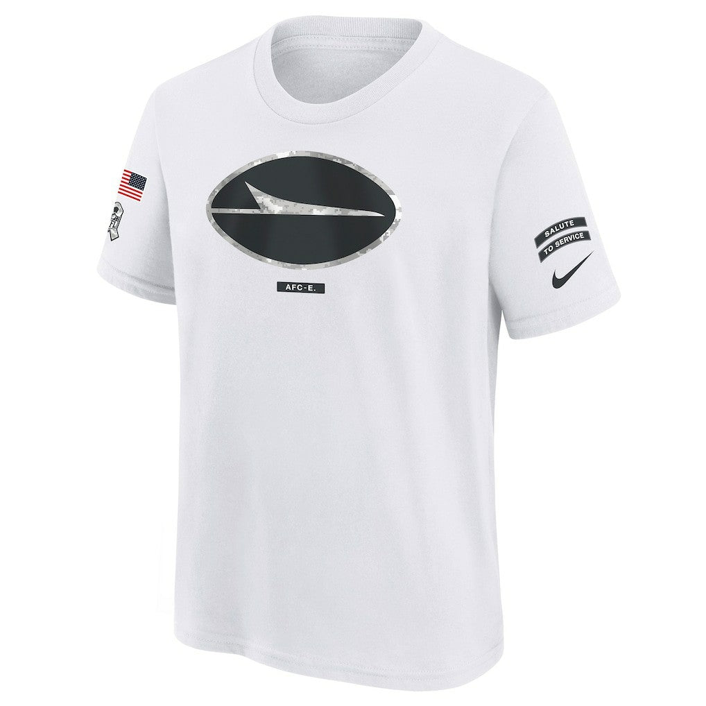 New York Jets Youth 2024 Salute To Service T-Shirt White - Nike