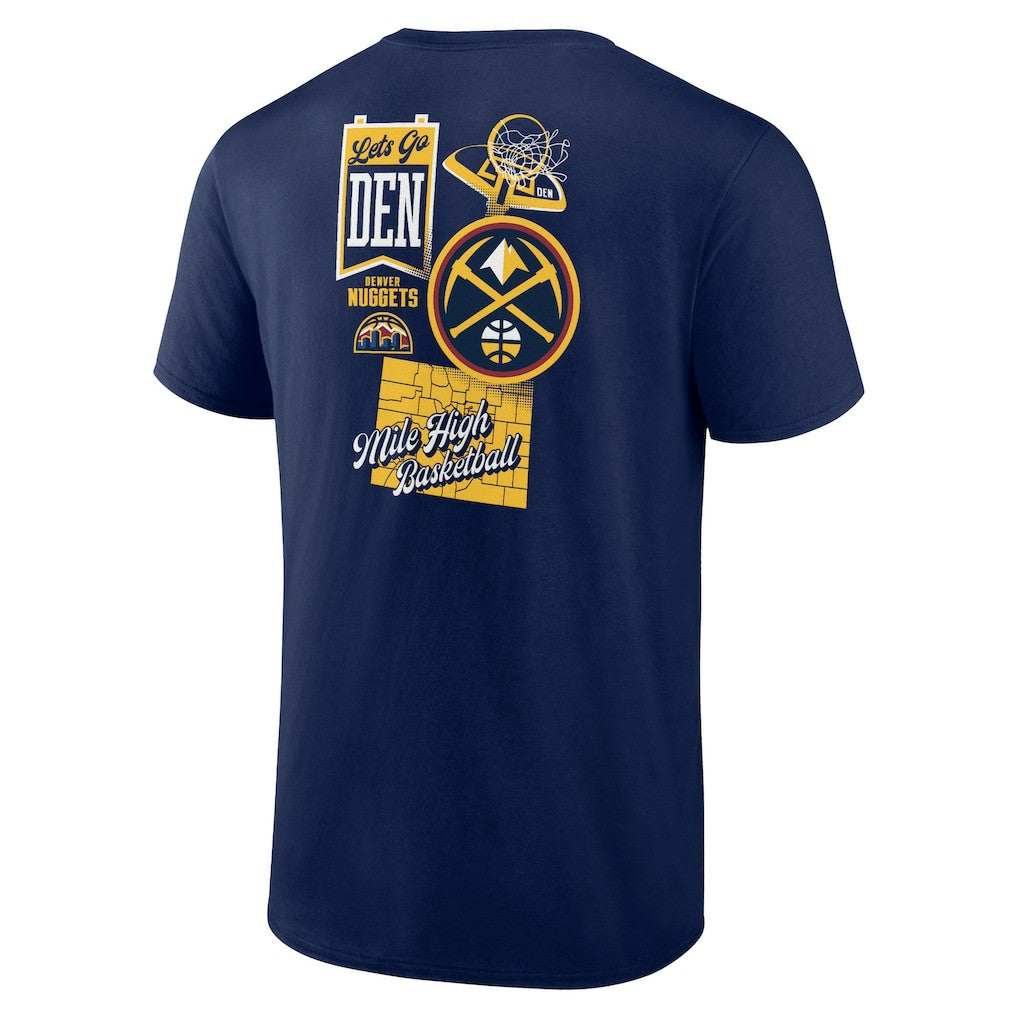 NBA - Denver Nuggets Split Zone T-Shirt - Navy