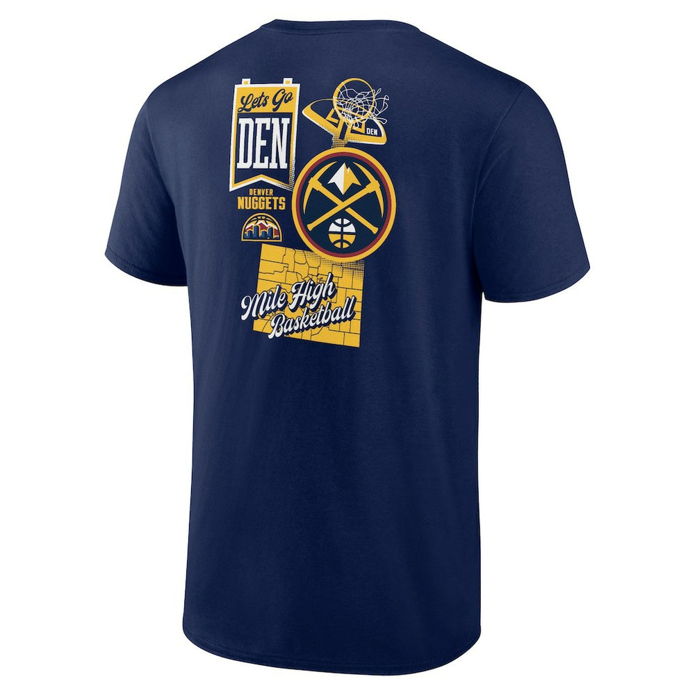 NBA - Denver Nuggets Split Zone T-Shirt - Navy