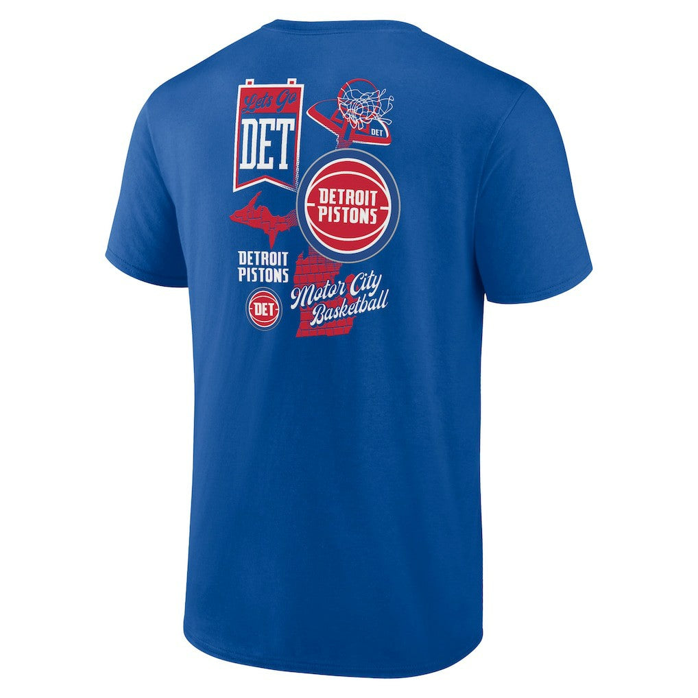 NBA - Detroit Pistons Split Zone T-Shirt - Blue