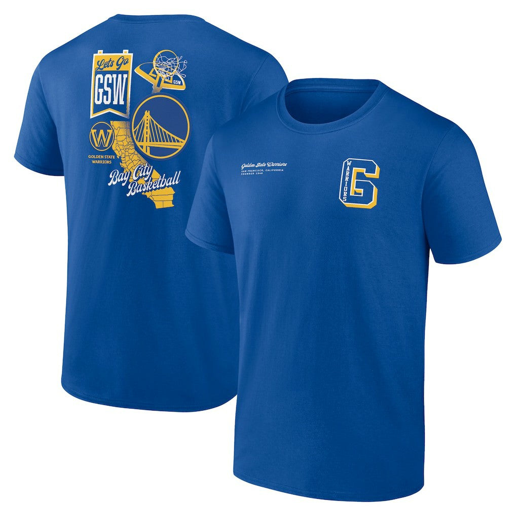 NBA - Golden State Warriors Split Zone T-Shirt - Royal
