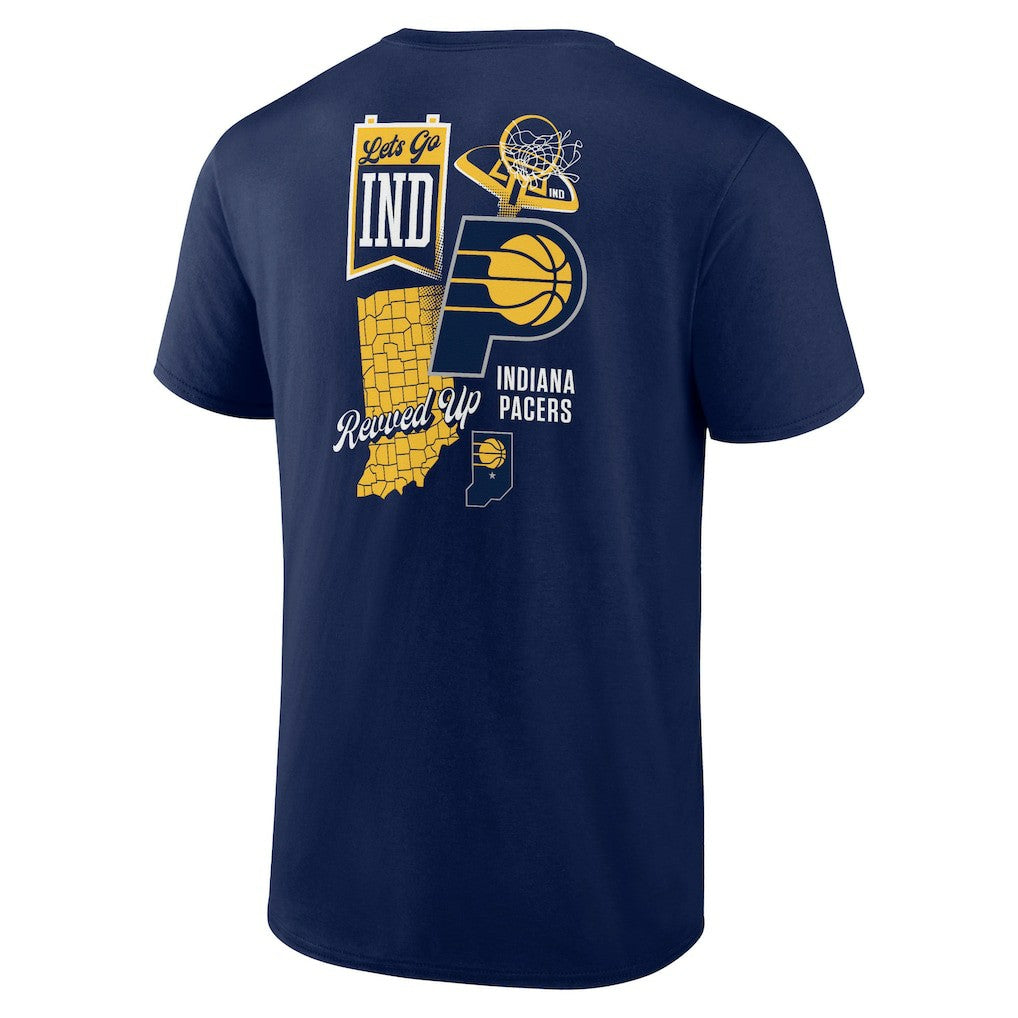 NBA - Indiana Pacers Split Zone T-Shirt - Navy