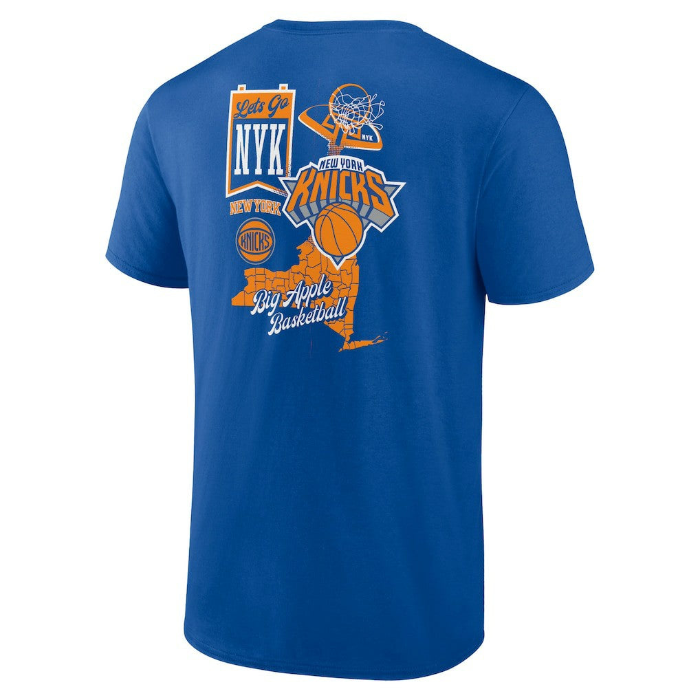 NBA - New York Knicks Split Zone T-Shirt - Blue