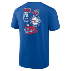 NBA - Philadelphia 76ers Split Zone T-Shirt - Royal
