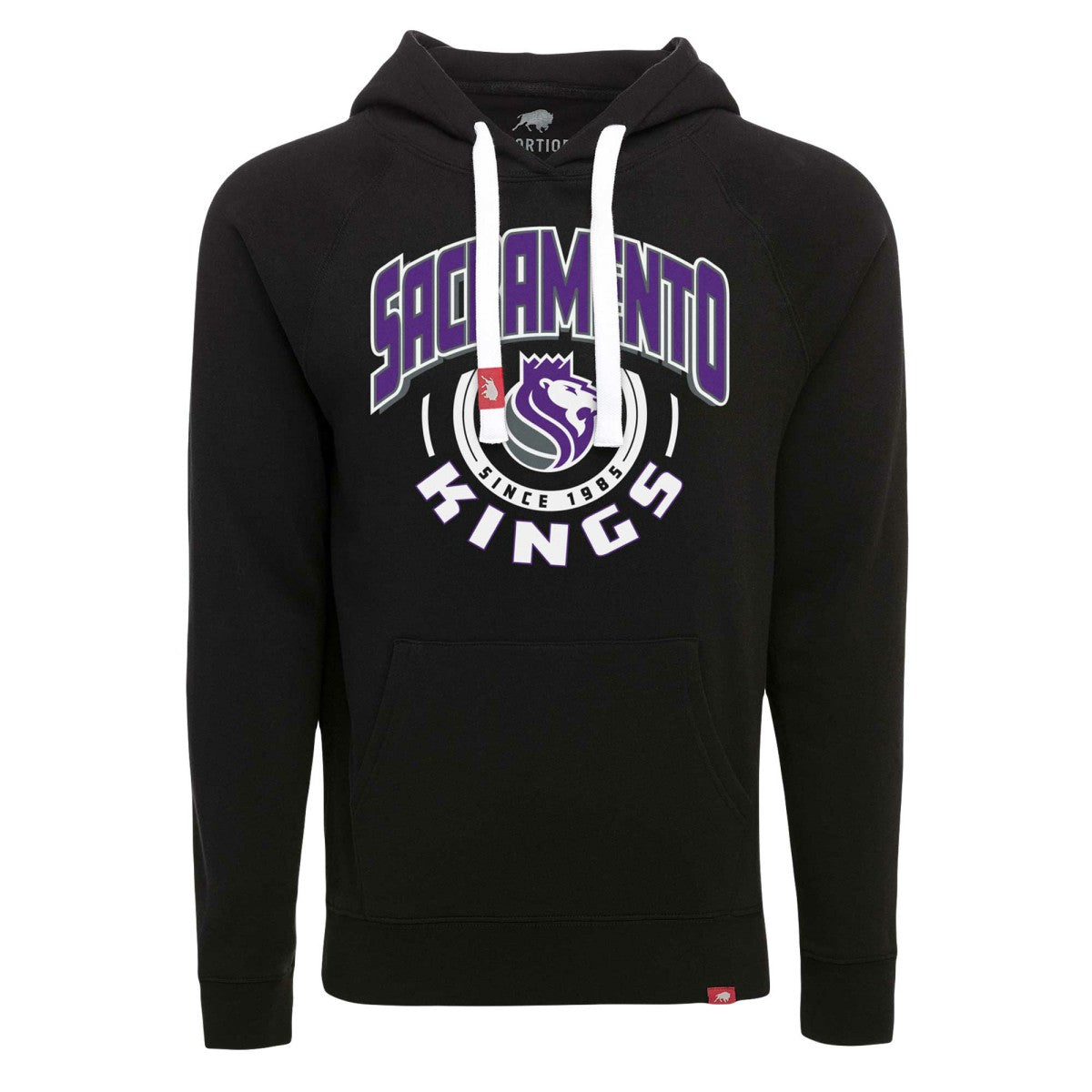 NBA - Sacramento Kings Sportiqe Unisex Olsen Super Soft Tri-Blend Raglan Pullover Hoodie - Black