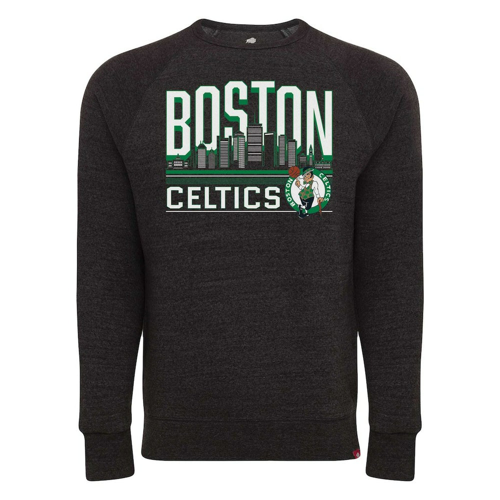 NBA - Boston Celtics Sportiqe Unisex Harmon Super Soft Tri-Blend Raglan Pullover Sweatshirt - Heather Black