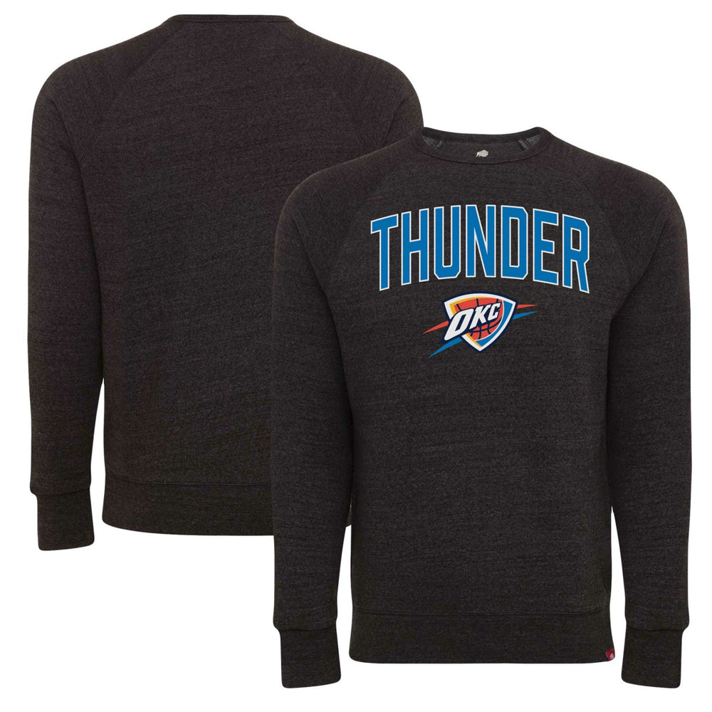 NBA - Oklahoma City Thunder Sportiqe Unisex Harmon Super Soft Tri-Blend Raglan Pullover Sweatshirt - Black