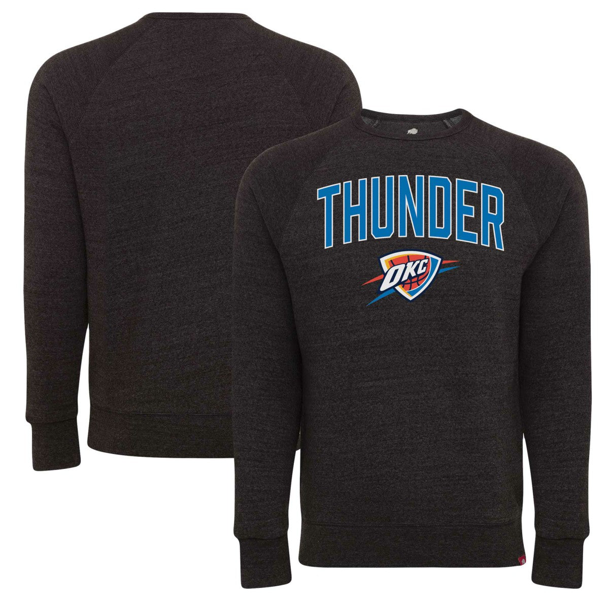 NBA - Oklahoma City Thunder Sportiqe Unisex Harmon Super Soft Tri-Blend Raglan Pullover Sweatshirt - Black