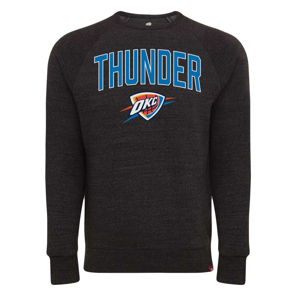 NBA - Oklahoma City Thunder Sportiqe Unisex Harmon Super Soft Tri-Blend Raglan Pullover Sweatshirt - Black