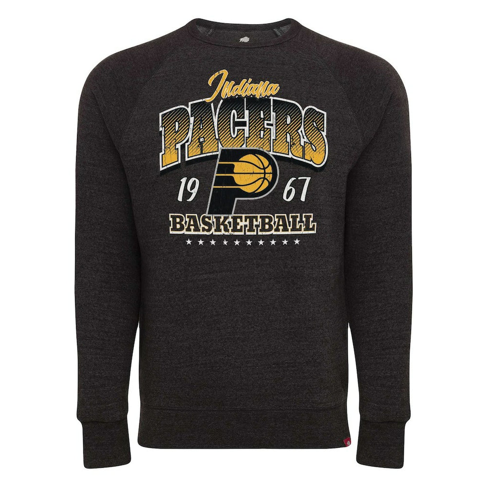 NBA - Indiana Pacers Sportiqe Unisex Harmon Super Soft Tri-Blend Raglan Pullover Sweatshirt - Black