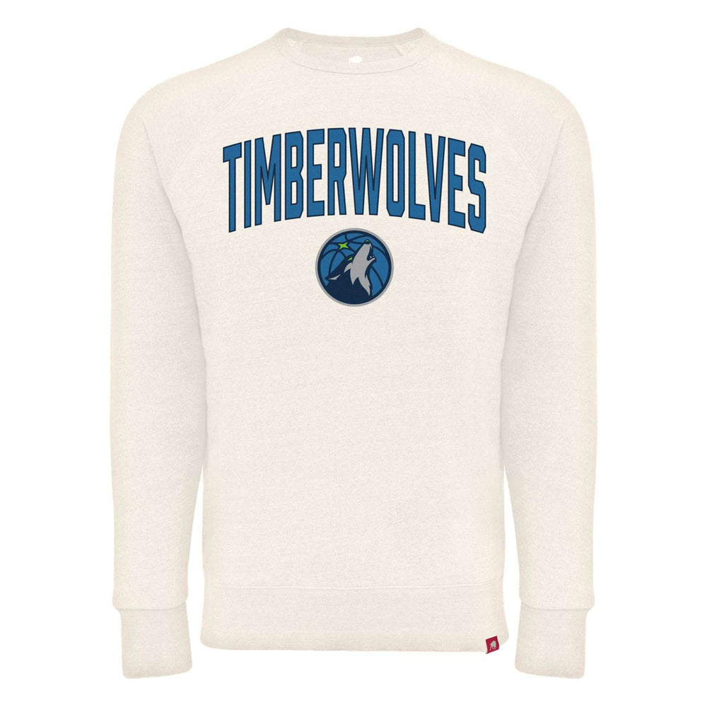NBA - Minnesota Timberwolves Sportiqe Unisex Harmon Super Soft Tri-Blend Raglan Pullover Sweatshirt - Cream