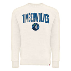 NBA - Minnesota Timberwolves Sportiqe Unisex Harmon Super Soft Tri-Blend Raglan Pullover Sweatshirt - Cream