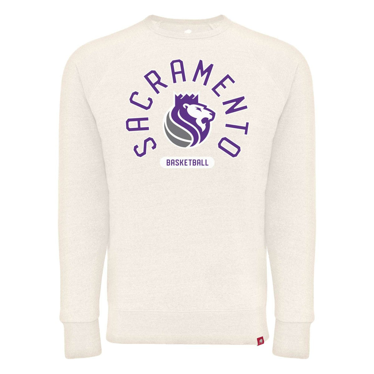 NBA - Sacramento Kings Sportiqe Unisex Harmon Super Soft Tri-Blend Raglan Pullover Sweatshirt - Cream