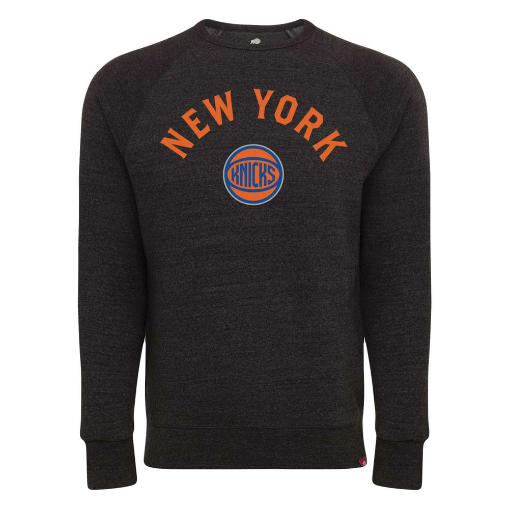 NBA - New York Knicks Sportiqe Unisex Harmon Super Soft Tri-Blend Raglan Pullover Sweatshirt - Black