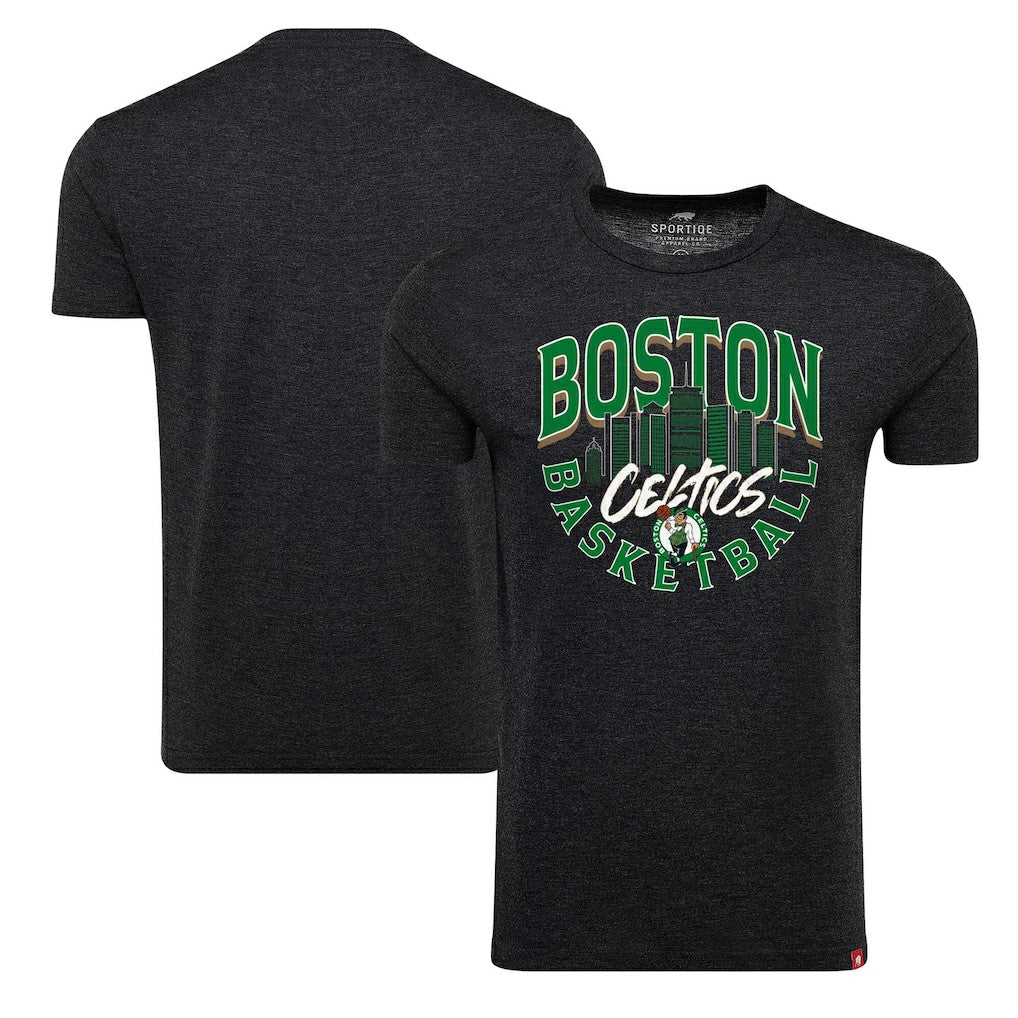 NBA - Boston Celtics Sportiqe Unisex Comfy Super Soft Tri-Blend T-Shirt - Heather Black