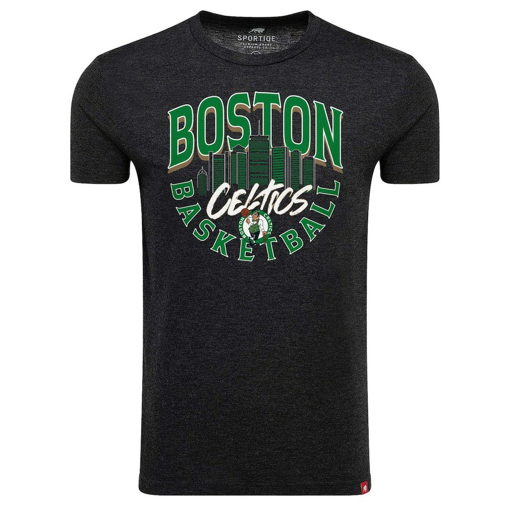 NBA - Boston Celtics Sportiqe Unisex Comfy Super Soft Tri-Blend T-Shirt - Heather Black