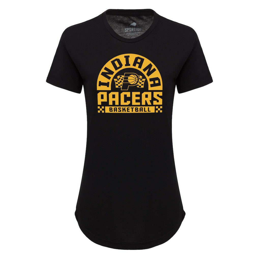 NBA - Indiana Pacers Sportiqe Women's Phoebe Super Soft Tri-Blend T-Shirt - Black