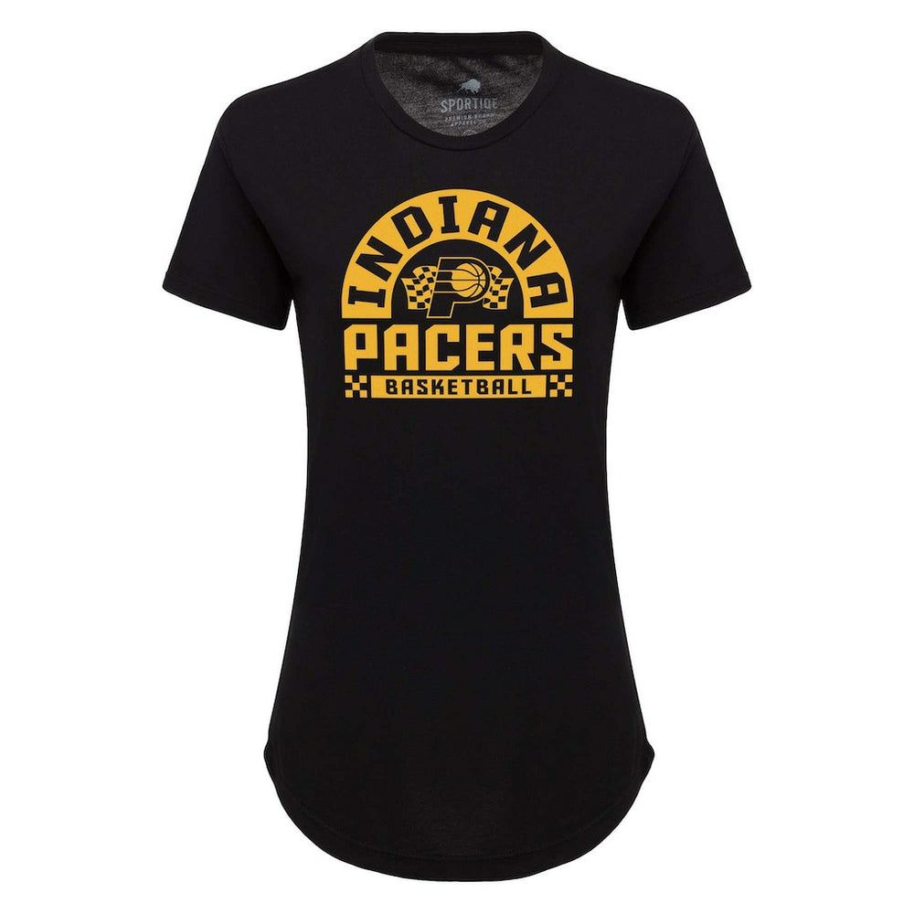 NBA - Indiana Pacers Sportiqe Women's Phoebe Super Soft Tri-Blend T-Shirt - Black