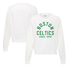 NBA - Boston Celtics Sportiqe Women's Ashlyn Super Soft Raglan Pullover Sweatshirt - White