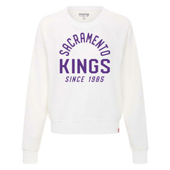 NBA - Sacramento Kings Sportiqe Women's Ashlyn Super Soft Raglan Pullover Sweatshirt - White