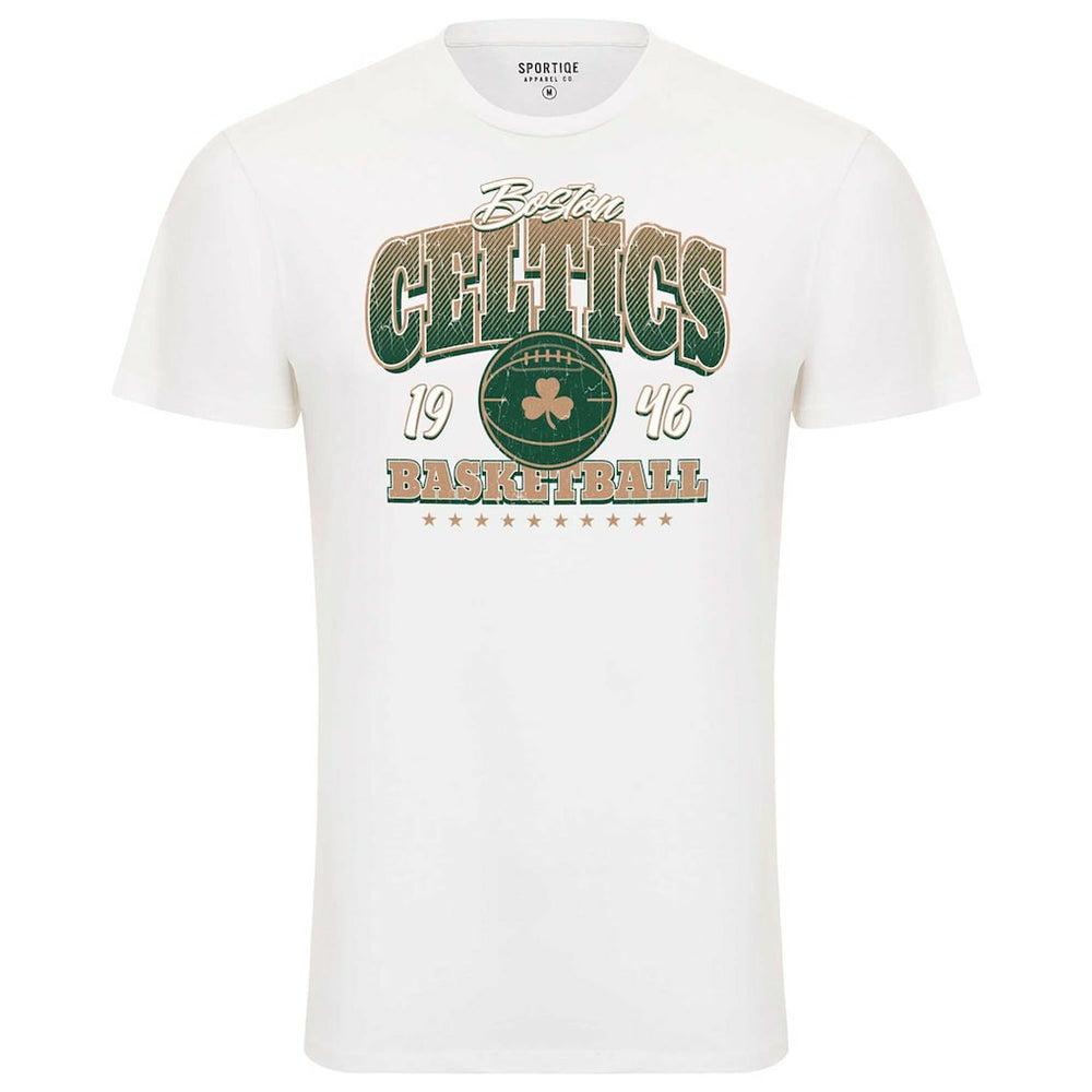 NBA - Boston Celtics Sportiqe Unisex Bingham Super Soft T-Shirt - White