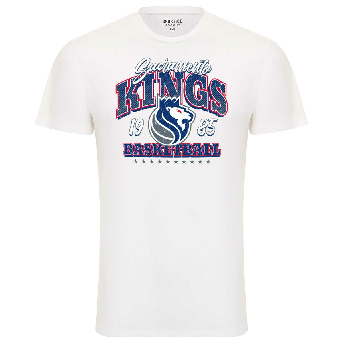 NBA - Sacramento Kings Sportiqe Unisex Bingham Super Soft T-Shirt - White