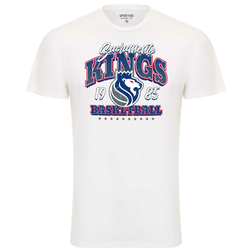 NBA - Sacramento Kings Sportiqe Unisex Bingham Super Soft T-Shirt - White