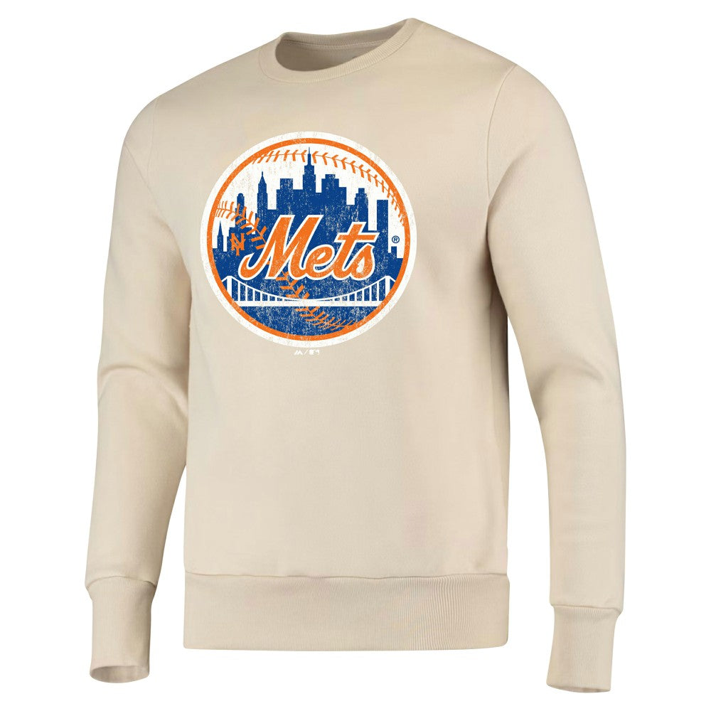 New York Mets Majestic Threads Fleece Pullover Sweatshirt On Sale